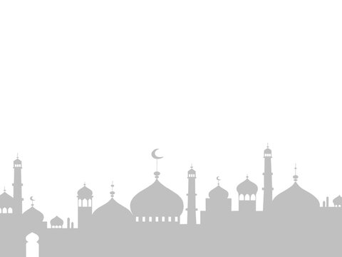mosque silhouette background with low opacity