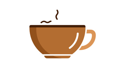 Obraz premium Brown Coffee Cup with Steam Rising.