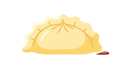 Illustration of a Calzone with Tomato.