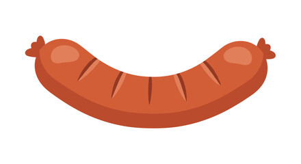 Sausage on a white background illustration.