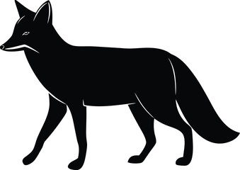 Elegant Fox Silhouette Design For Wildlife Conservation