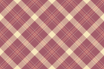 Vertical plaid texture seamless, genuine textile pattern check. Retail background vector tartan fabric in red and light colors.