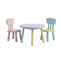 Pastel Children's Table and Chairs