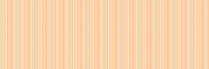 Obraz premium Sat pattern vertical seamless, t-shirt lines background textile. Tlowing vector stripe fabric texture in orange and beige colors.