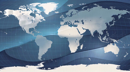 World map background for global news broadcast covering international geopolitics, conflicts, diplomacy, and worldwide current events analysis