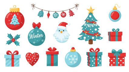 Christmas Ornaments and Gifts Collection Festive Holiday Decorations.