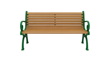 Wooden bench isolated on transparent background png furniture
