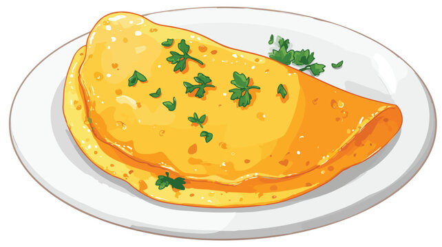 Modern Cartoon Omelette Icon Vector Illustration for Creative Design Projects