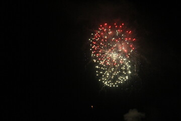 red and green fireworks