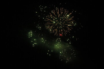 a colorful barrage of fireworks