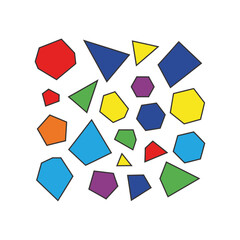 Colorful Geometric Shapes Pattern Illustration.