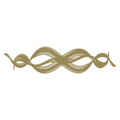 Elegant golden swirl design for decorative purposes.