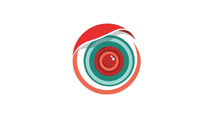 Colorful concentric circles design element.