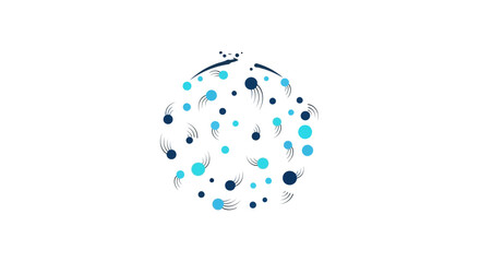 Colorful Polka Dots on Fabric.