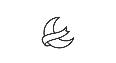 Simple line drawing of a bird.