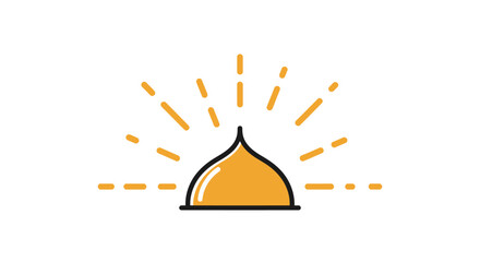 Simple illustration of a halal bun.