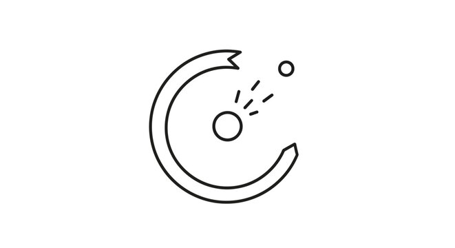 Simple line drawing of Pac-Man.