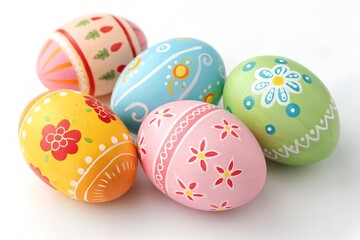 Vibrant Hand-Painted Easter Eggs for Spring Celebration