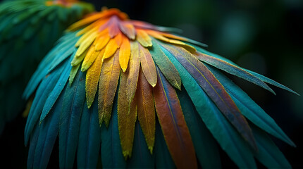 Obraz premium Ai generative, blue and yellow macaw