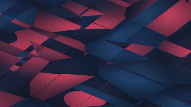 Watching Abstract Shadowed Strips Move Across Colorful Shapes