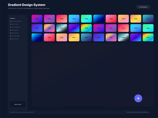 Gradient Design System for UIUX Color Palettes