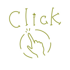 Illustration of a hand clicking with its index finger Thin Click
