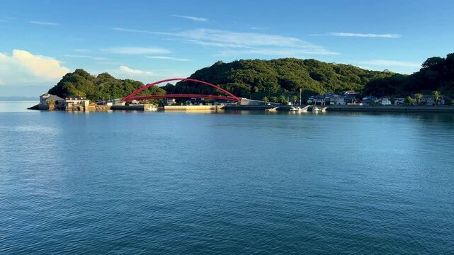 口之津港・鬼池港間のフェリーから望む眺め