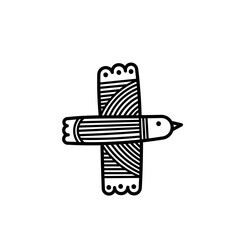 Flying bird vector in line form can be used as a logo