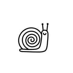 snail vector in the form of simple and beautiful lines