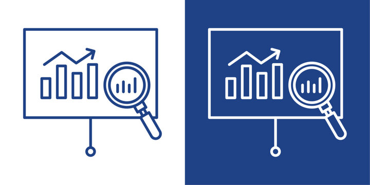 Benchmarking Blue And White Icon Style Collection