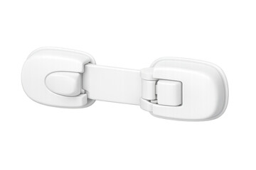 White child safety strap creating baby proofing security