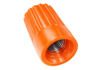 Orange twist on wire nut connector for electrical wiring