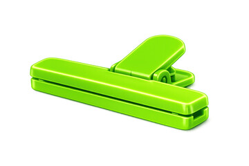 Green plastic bag clip keeping food fresh