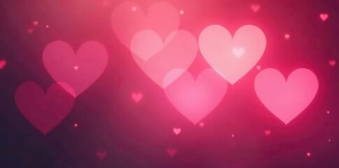 Soft pink bokeh, blurred heart lights Valentine's Day glow , shiny, dreamy, bokehbackground