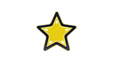 Obraz premium Yellow Star with Black Outline