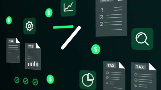 Perspective view of glowing green checkmark icons overlaying secure personnel document cards and financial modules.