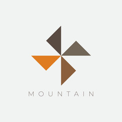Fototapeta premium Mountain logo design vector
