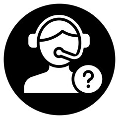 question glyph icon