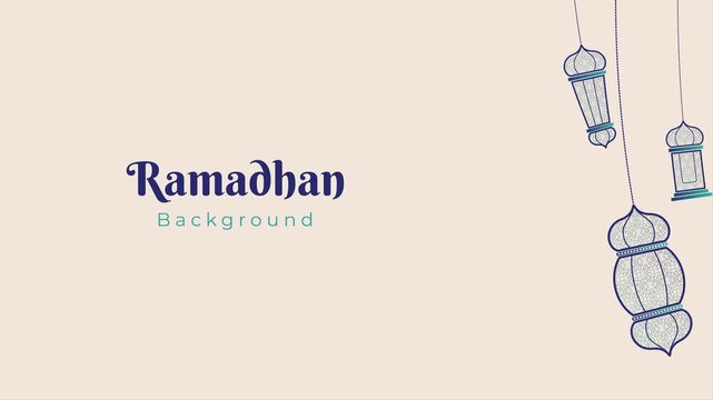 Clean Ramadan lantern animation using flat vector icons and soft colors