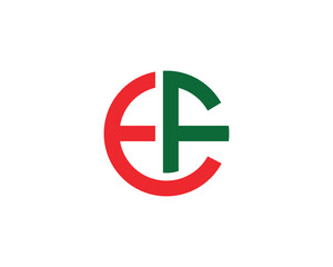 Obraz premium EF Logo Design. EF