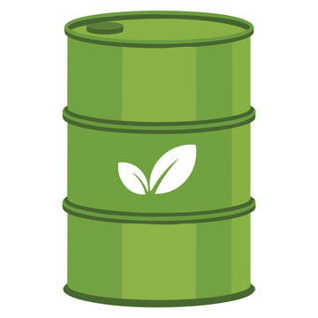 Bio fuel barrel icon flat illustration of bio fuel barrel vector icon for web design renewable energy eco industry theme