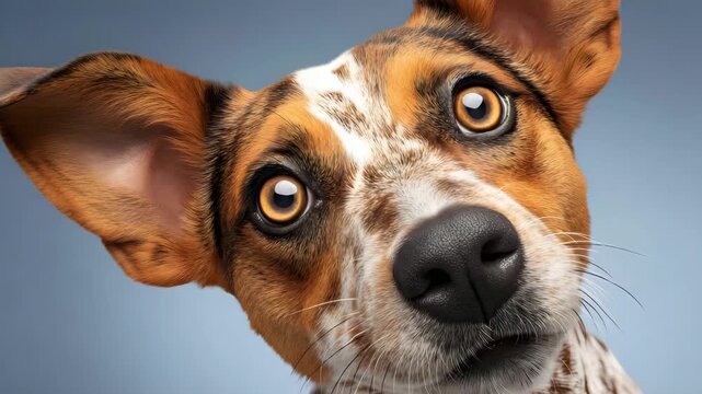 Adorable dog with big brown eyes and floppy ears