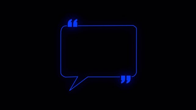 speech bubble quote box animation for conversations dialogue and social media text, quote box animation.
