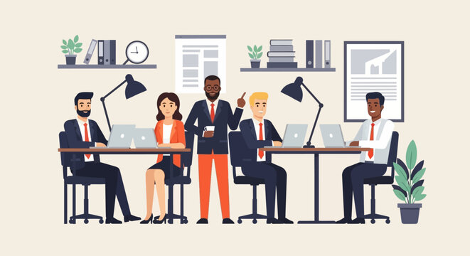Diverse Business Team Working Together.