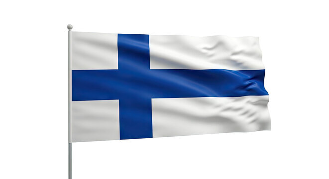 Flag of Finland waving
