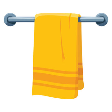 Flat bath towel vector icon illustration created for web design suitable for bathroom hygiene spa hotel textile lifestyle and interior related user interface visuals