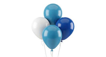 Cluster of Blue and White Balloons