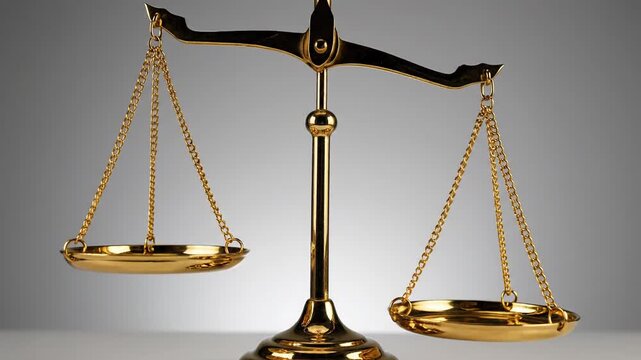 Golden Scales of Justice Balance and Fairness