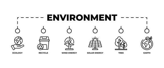 Environment banner web icon vector illustration concept with icon