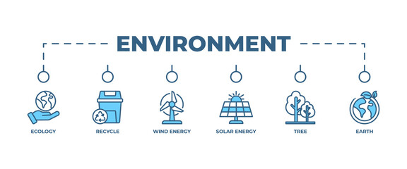 Environment banner web icon vector illustration concept with icon